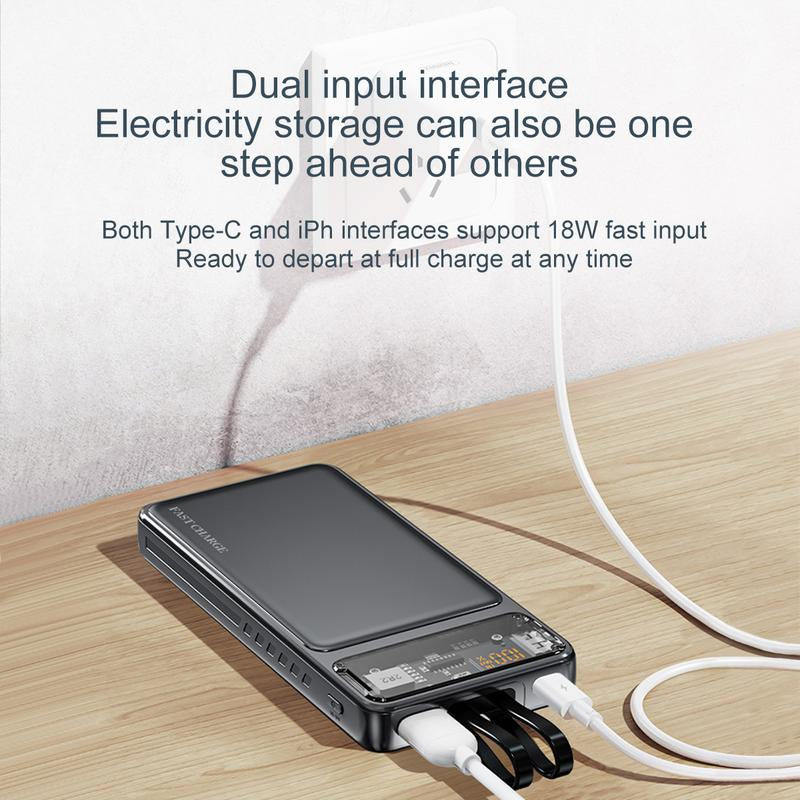 Power Up Your Devices with the 10000mAh Intelligent Super Fast Charging Power Bank – Charge 4 Devices Simultaneously!