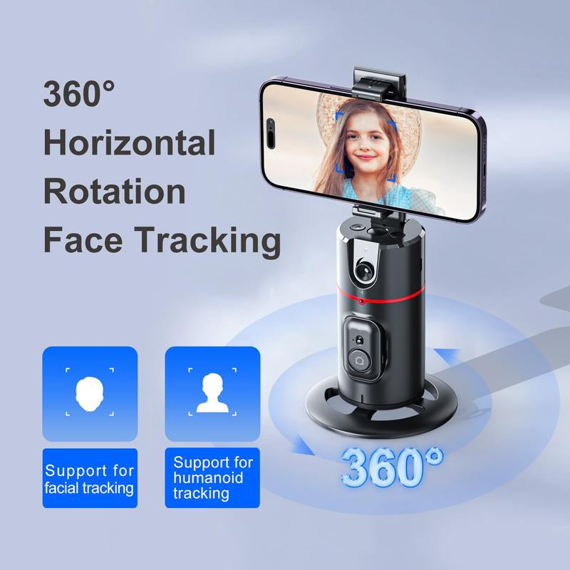 Elevate Your Streaming Game with the Professional Auto Face Tracking Phone Holder and Gimbal Stabilizer - Perfect for Vlogging & Live Streaming, No App Needed!