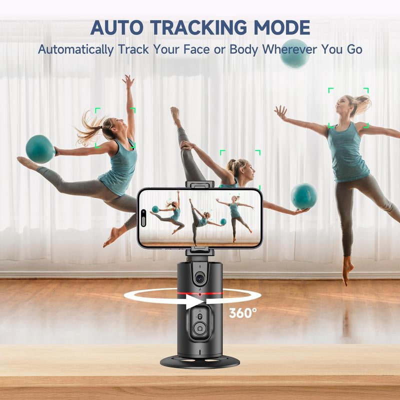 Elevate Your Streaming Game with the Professional Auto Face Tracking Phone Holder and Gimbal Stabilizer - Perfect for Vlogging & Live Streaming, No App Needed!