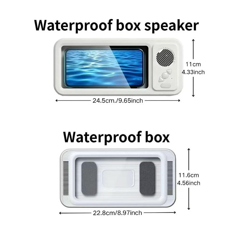 Experience Ultimate Sound Anywhere with Our Waterproof 360° Rotating Touchscreen Bluetooth Speaker - Perfect for Your Bathroom, Kitchen, and Pool!