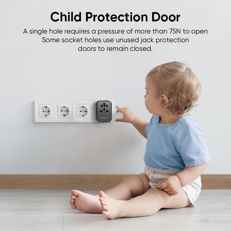 MOMAX UA9 Universal Travel Adapter - 35W PD Fast Charging with 5 Ports for Global Adventures