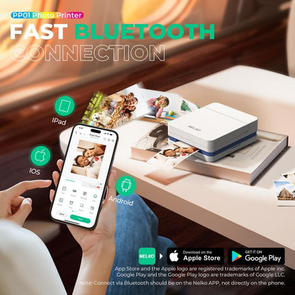 Capture Life's Moments Anywhere with the Nelko PP01 Portable Mini Wireless Photo Printer - Instant Bluetooth Printing for iOS & Android!