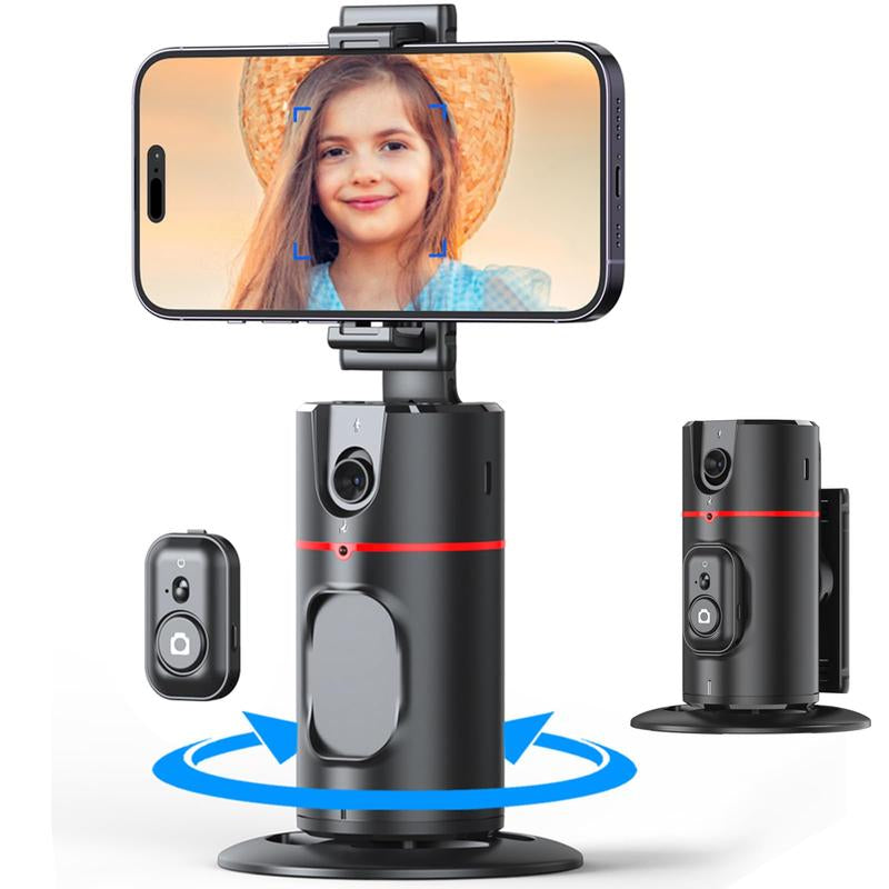 Elevate Your Streaming Game with the Professional Auto Face Tracking Phone Holder and Gimbal Stabilizer - Perfect for Vlogging & Live Streaming, No App Needed!