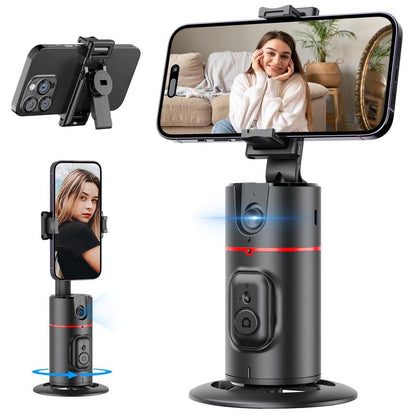 Elevate Your Streaming Game with the Professional Auto Face Tracking Phone Holder and Gimbal Stabilizer - Perfect for Vlogging & Live Streaming, No App Needed!