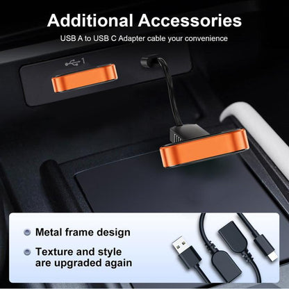 Yurnlv 2026 Wireless CarPlay Adapter - Effortless Connectivity for iPhone & Android with Hands-Free Calling in Vibrant Orange