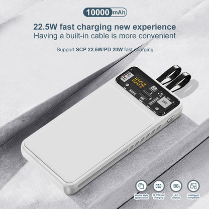 Power Up Your Devices with the 10000mAh Intelligent Super Fast Charging Power Bank – Charge 4 Devices Simultaneously!