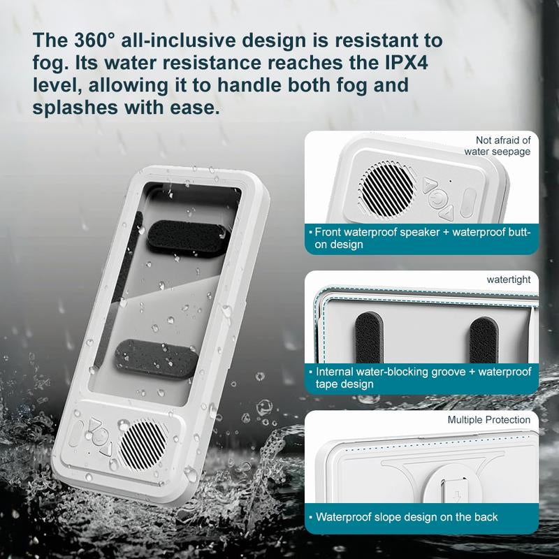 Experience Ultimate Sound Anywhere with Our Waterproof 360° Rotating Touchscreen Bluetooth Speaker - Perfect for Your Bathroom, Kitchen, and Pool!
