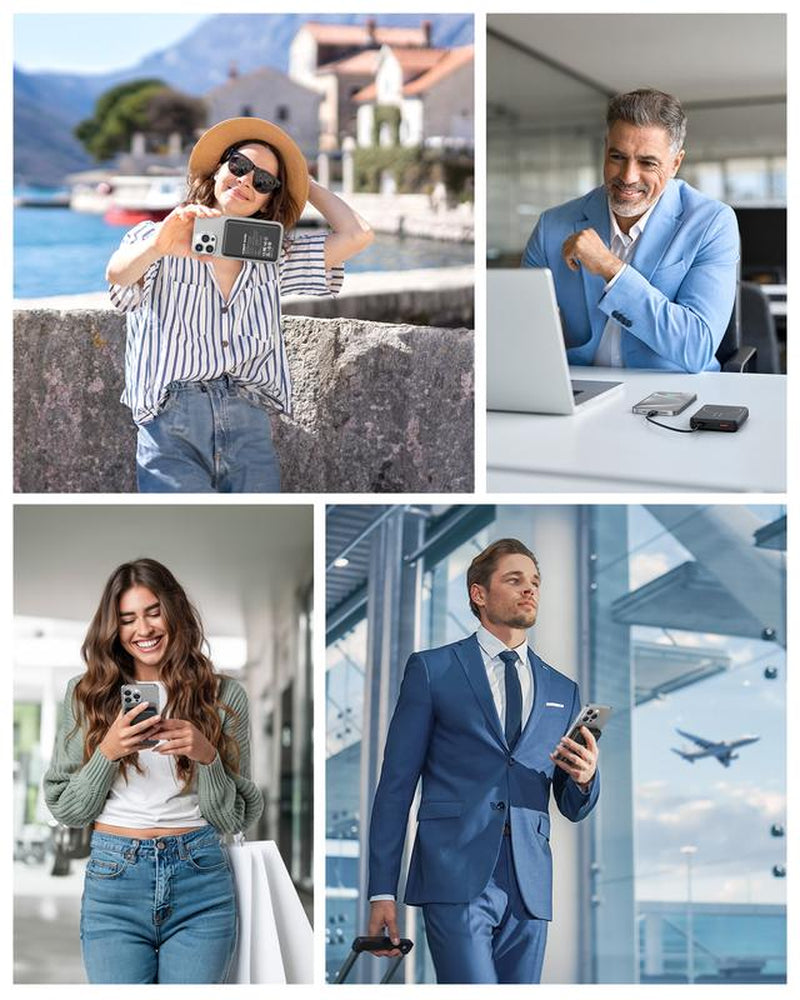 Unleash Power On-the-Go: Crazywhale Ultra Slim 12000mAh MagSafe Power Bank - 3-in-1 Magnetic Portable Charger with 22.5W PD for iPhone 17 Pro Max, iPad, and Android Devices