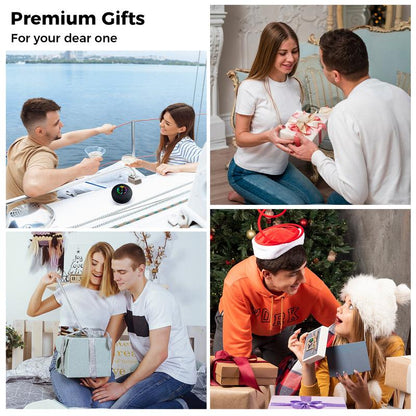 Ultimate Portable Waterproof Bluetooth Speaker with LED Lights - Rechargeable Wireless Design for Home, Bathroom, and Outdoor Fun - Hands-Free Operation in Sleek Black