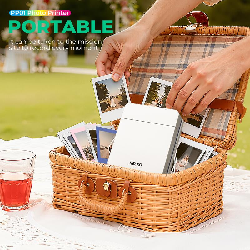 Capture Life's Moments Anywhere with the Nelko PP01 Portable Mini Wireless Photo Printer - Instant Bluetooth Printing for iOS & Android!