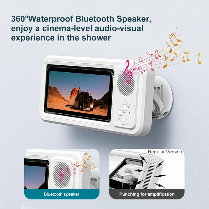 Experience Ultimate Sound Anywhere with Our Waterproof 360° Rotating Touchscreen Bluetooth Speaker - Perfect for Your Bathroom, Kitchen, and Pool!