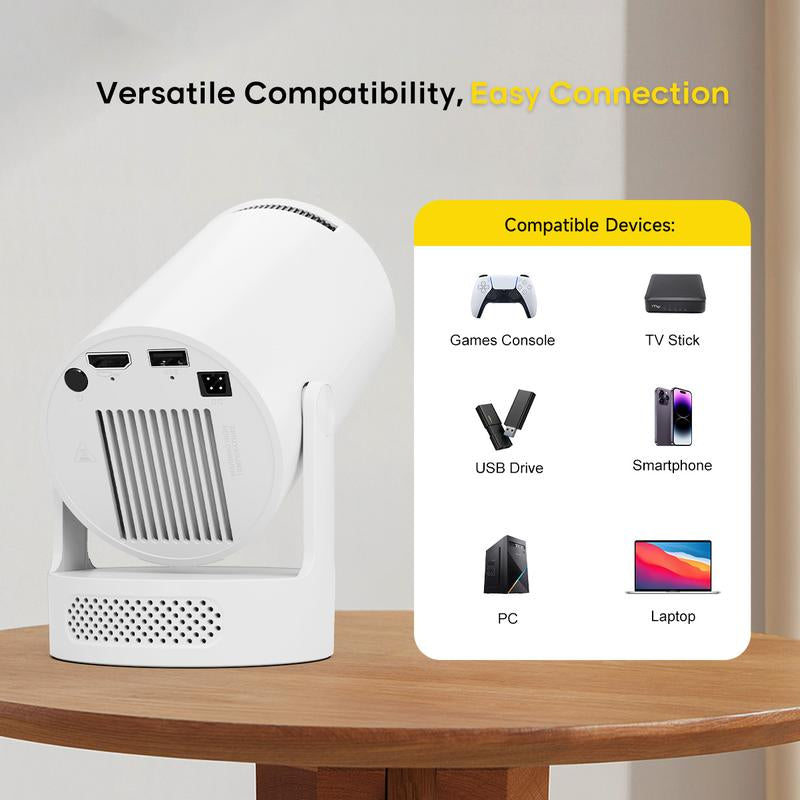 Experience Stunning 4K Clarity with the Portable HY300Pro+ Projector – Perfect for Home Cinema and Outdoor Movie Nights!