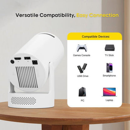 Experience Stunning 4K Clarity with the Portable HY300Pro+ Projector – Perfect for Home Cinema and Outdoor Movie Nights!